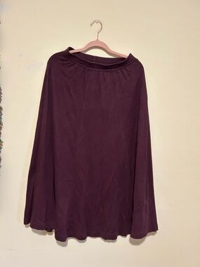 Jewel Purple Flared Midi Skirt L